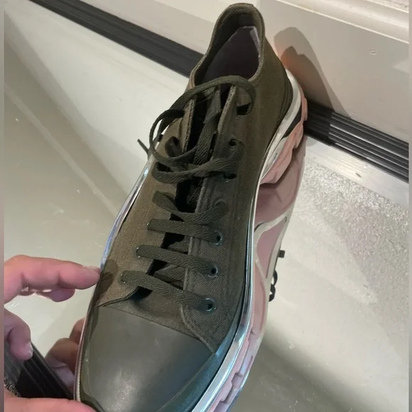 Raf Simons Green and Pink adidas Originals Edition RS Detroit Runner Sneakers - Picture 8 of 16